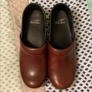 Brown Dansko clogs